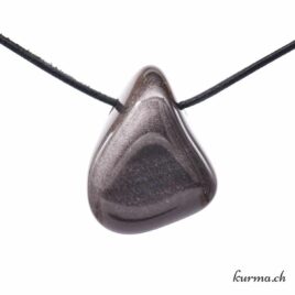 Obsidienne argentée 'Sibérienne' bijou en pierre roulée