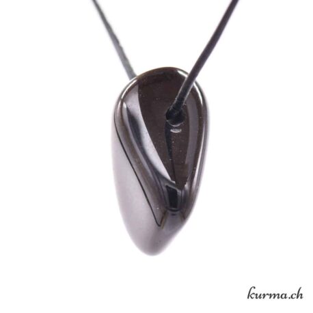 Obsidienne argentée 'Sibérienne' bijou en pierre roulée