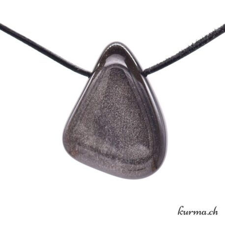 Obsidienne argentée 'Sibérienne' bijou en pierre roulée