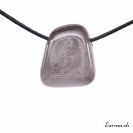 Obsidienne argentée ‘Sibérienne’ collier en pierre – N°7990.9