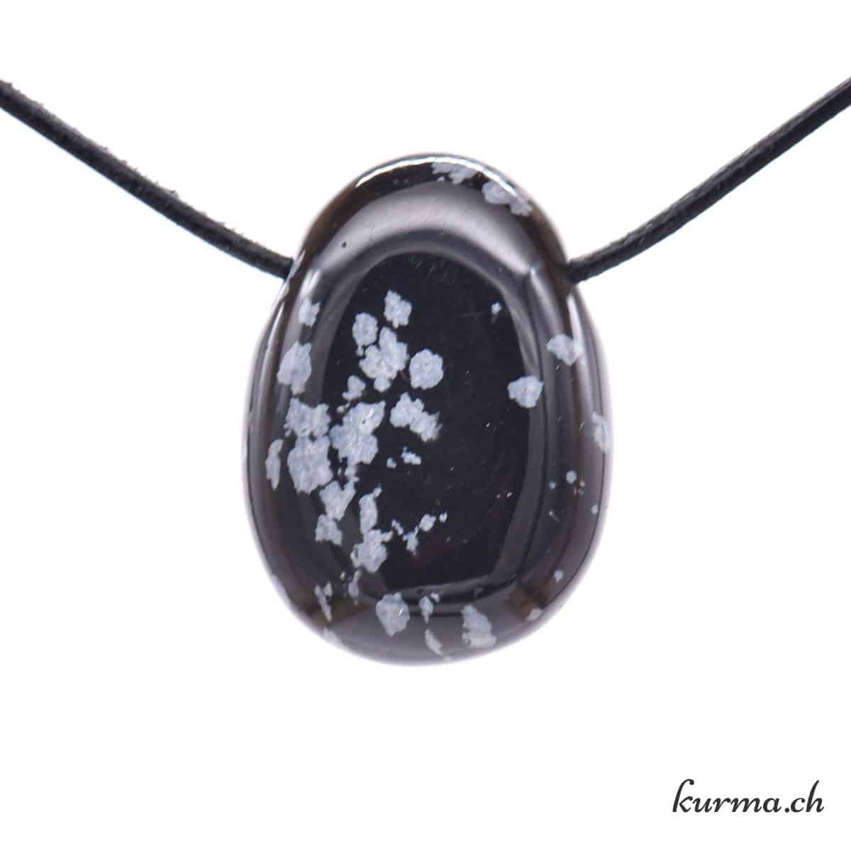 Pendentif Larvikite Naturelle 28 Carats Avec Bélière Argent 925 - Neuf Sans Emballage