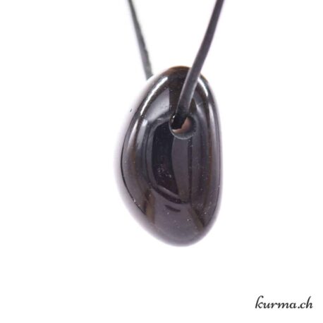 Obsidienne larmes d'Apache - Pendentif en pierre percée