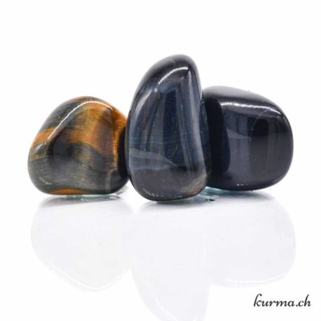 Pierre Roulée Oeil de Faucon S - N°5142.4-1 disponible dans la boutique en ligne Kûrma. Votre magasin de pierre et minéraux en suisse