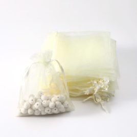 Pochette organza - 5x5cm - ivoire