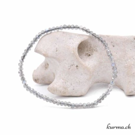 Bracelet Labradorite Rondelle Facette 3.5mm - Nº13580.180-2 disponible dans la boutique en ligne Kûrma. Votre magasin de pierre et minéraux en suisse