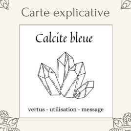 Carte lithothérapie Calcite bleue