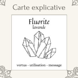 Carte lithothérapie Fluorite lavande