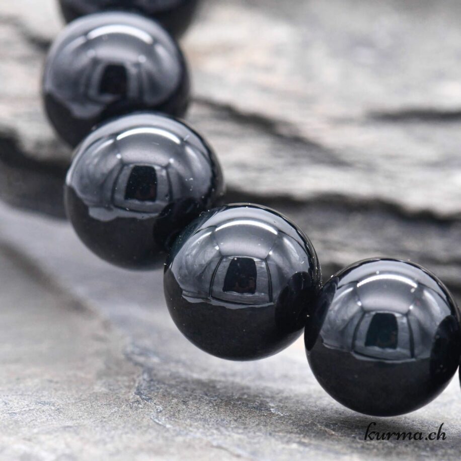 Perles Rondes En Pierre Naturelle De 6 Mm En Obsidienne - Pierre D'énergie Et De Guérison - Pour La Fabrication De Bijoux - 1 Fil De 38,1 Cm