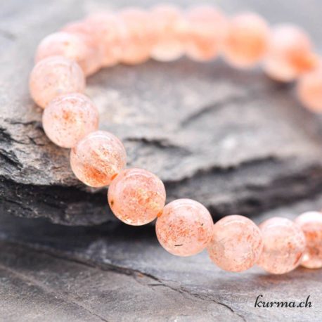Bracelet Pierre du Soleil 8-9mm - Nº13557-3 disponible dans la boutique en ligne Kûrma. Votre magasin de pierre et minéraux en suisse