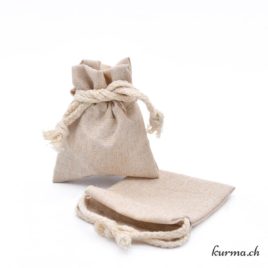 Borsellino in iuta beige naturale 7x9cm