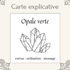 Carte lithothérapie Opale verte