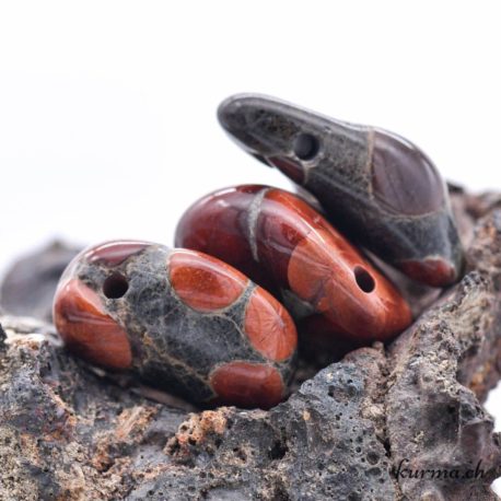 Pendentif en Obsidienne cacahuètes pierre percée