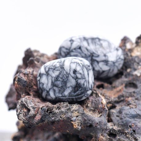 Pendentif Pinolite - Magnésite avec graphite (c) - N°10542-3 disponible dans la boutique en ligne Kûrma. Votre magasin de pierre et minéraux en suisse