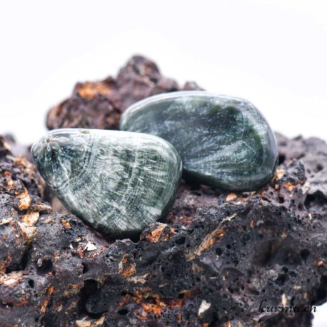 Pendentif en Séraphinite - Clinochlore pierre percée