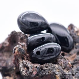 Pendentif en Tourmaline Noire pierre percée