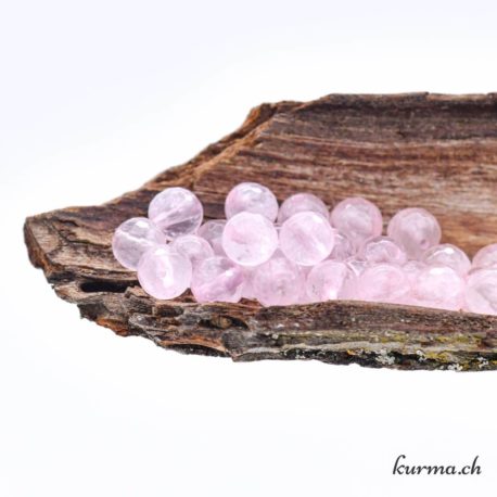 Perle Quartz Rose 6-6.5mm - Facette (pt) - N°13800-1 disponible dans la boutique en ligne Kûrma. Votre magasin de pierre et minéraux en suisse