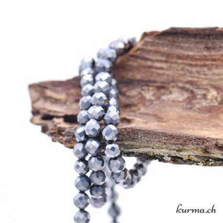 Perle Silicium (sy) 4mm Facette - N°13804-2 disponible dans la boutique en ligne Kûrma. Votre magasin de pierre et minéraux en suisse