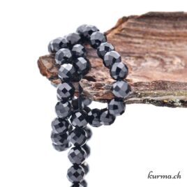 Spinelle noire - Perles 6mm - Facettes