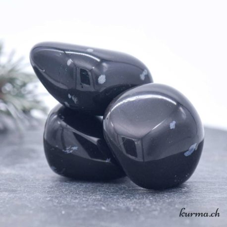Pierre Roulée Obsidienne Flocon de Neige L - N°14025.6-2 disponible dans la boutique en ligne Kûrma. Votre magasin de pierre et minéraux en suisse
