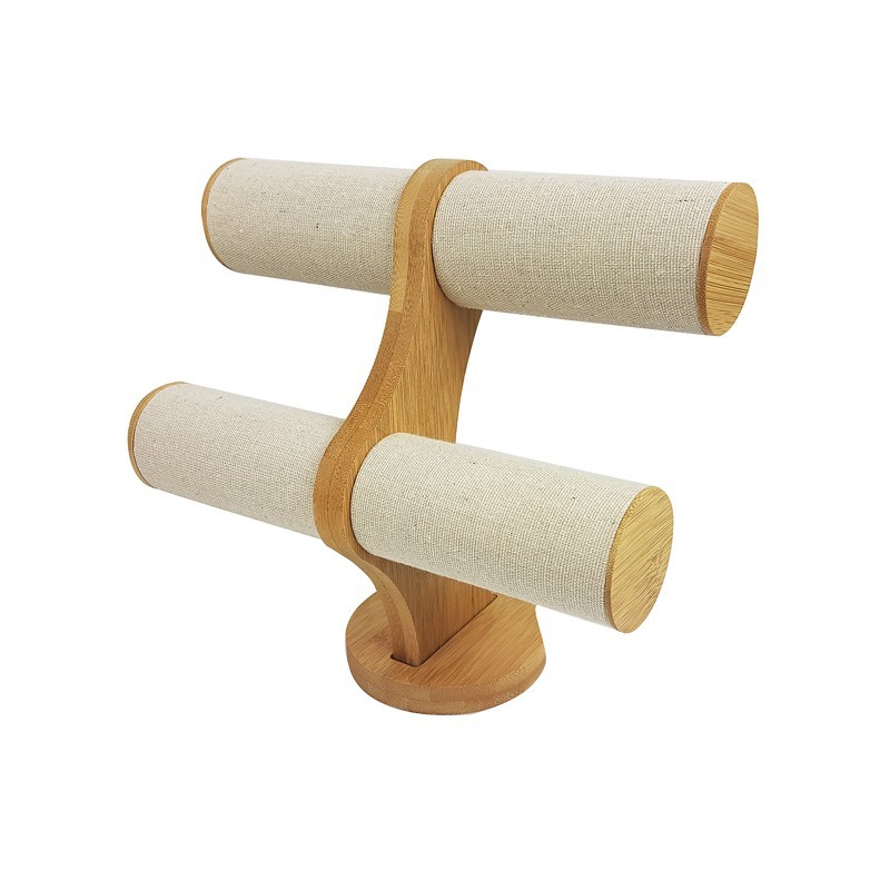 Présentoir à Montres En Bois Avec Rangement Pour Bijoux - Support Incliné Pour Bracelets, Bagues, Boucles D'Oreilles - Noir