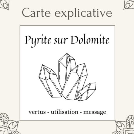 Pyrite sur Dolomite disponible dans la boutique en ligne Kûrma. Votre magasin de pierre et minéraux en suisse