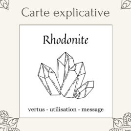 Carte lithothérapie Rhodonite