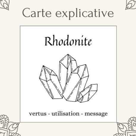 Rhodonite disponible dans la boutique en ligne Kûrma. Votre magasin de pierre et minéraux en suisse