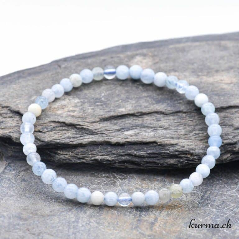 Bracelet En Aigue-Marine Et Perle D'Eau Douce