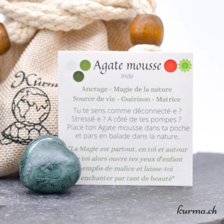 Pack Bracelet Coeur Agate Mousse-3 disponible dans la boutique en ligne Kûrma. Votre magasin de pierre et minéraux en suisse
