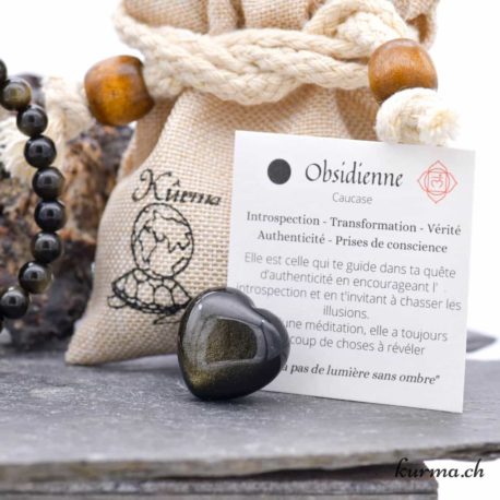 Pack Bracelet Coeur Obsidienne-2 disponible dans la boutique en ligne Kûrma. Votre magasin de pierre et minéraux en suisse