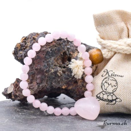 Pack Bracelet Coeur Quartz Rose-3 disponible dans la boutique en ligne Kûrma. Votre magasin de pierre et minéraux en suisse