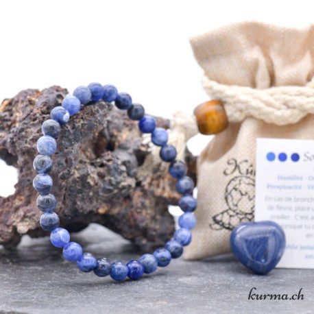 Pack Bracelet Coeur Sodalite-3 disponible dans la boutique en ligne Kûrma. Votre magasin de pierre et minéraux en suisse