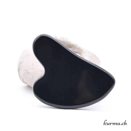 Palme Gua Sha - Obsidienne Noire 8cm - Nº13974-2 disponible dans la boutique en ligne Kûrma. Votre magasin de pierre et minéraux en suisse