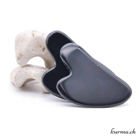 Palme Gua Sha - Obsidienne Noire 8cm - Nº13974-3 disponible dans la boutique en ligne Kûrma. Votre magasin de pierre et minéraux en suisse