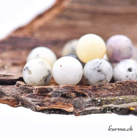 Perle Opale Dentritique 6.5-7mm (pr)- N°13667-2 disponible dans la boutique en ligne Kûrma. Votre magasin de pierre et minéraux en suisse