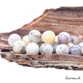 Opale dendritique – Perles 6,5-7mm – N°13667