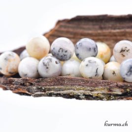 Opale dendritique – Perles 8,5-9mm – N°13668
