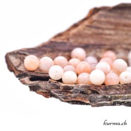 Pierre de lune crème-saumon – Perles 4.5mm – N°13495