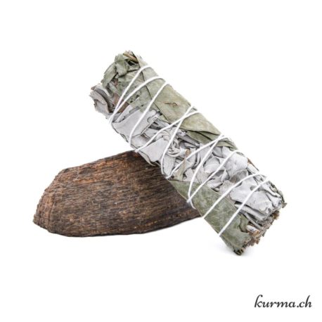 Sauge Blanche et Eucaliptus Fagot 20gr - Nº14400-1 disponible dans la boutique en ligne Kûrma. Votre magasin de pierre et minéraux en suisse