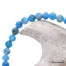 Bracelet Apatite bleue 4mm – Facettes – N°14055