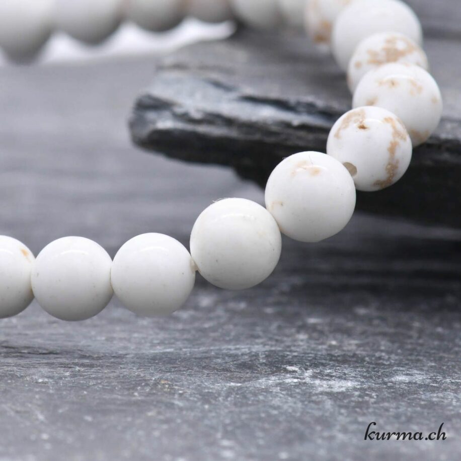 Lot De 4 Perles En Magnésite Boules 14mm - Couleurs Blanc Crème Ivoire - Pour Créations DIY