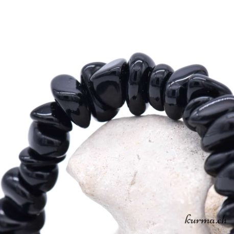 Bracelet Obsidienne Eclat arrondi - Nº14151-1 disponible dans la boutique en ligne Kûrma. Votre magasin de pierre et minéraux en suisse