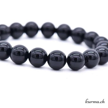 Bracelet Onyx 10mm - Nº14149-3 disponible dans la boutique en ligne Kûrma. Votre magasin de pierre et minéraux en suisse