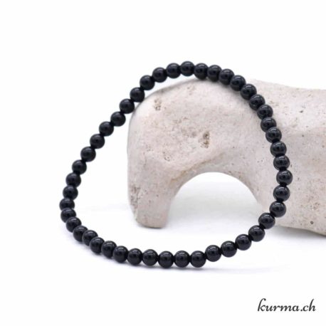 Bracelet Onyx 4mm - Nº14150-2 disponible dans la boutique en ligne Kûrma. Votre magasin de pierre et minéraux en suisse