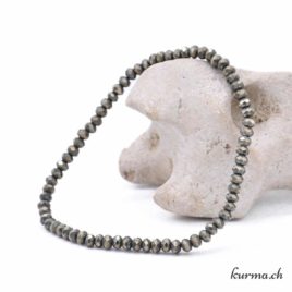 Bracelet Pyrite rondelle 4mm – Facettes – N°14155