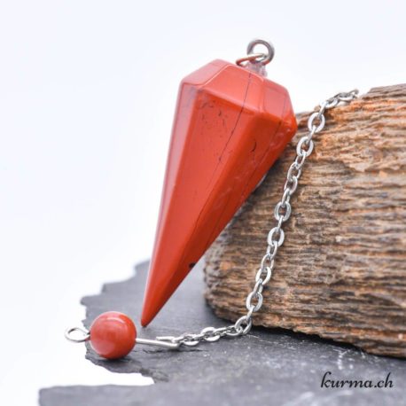 Pendule - Jaspe Rouge-Cône 3.5cm-Nº14404-1 disponible dans la boutique en ligne Kûrma. Votre magasin de pierre et minéraux en suisse