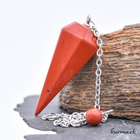 Pendule - Jaspe Rouge-Cône 3.5cm-Nº14404-2 disponible dans la boutique en ligne Kûrma. Votre magasin de pierre et minéraux en suisse