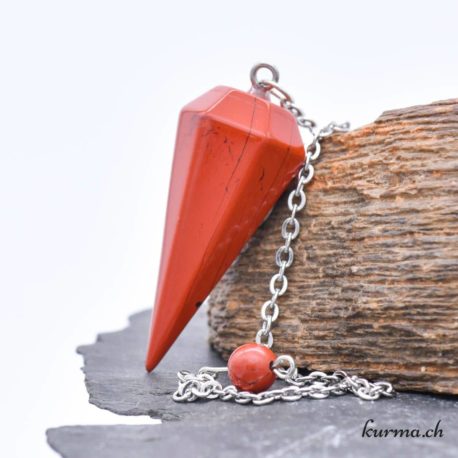 Pendule - Jaspe Rouge-Cône 3.5cm-Nº14404-3 disponible dans la boutique en ligne Kûrma. Votre magasin de pierre et minéraux en suisse