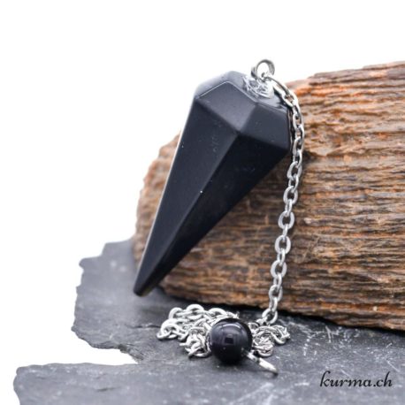 Pendule - Obsidienne Noire-Cône 3.5cm-Nº14406-2 disponible dans la boutique en ligne Kûrma. Votre magasin de pierre et minéraux en suisse