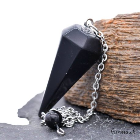 Pendule - Obsidienne Noire-Cône 3.5cm-Nº14406-3 disponible dans la boutique en ligne Kûrma. Votre magasin de pierre et minéraux en suisse
